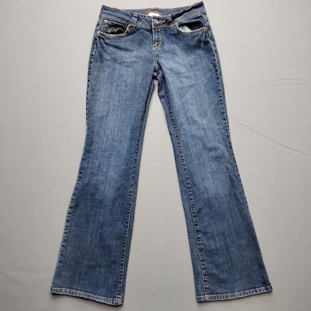 Jordache Womens Size 9/10 Bootcut Jeans Blue Stretch Y2K Low Rise